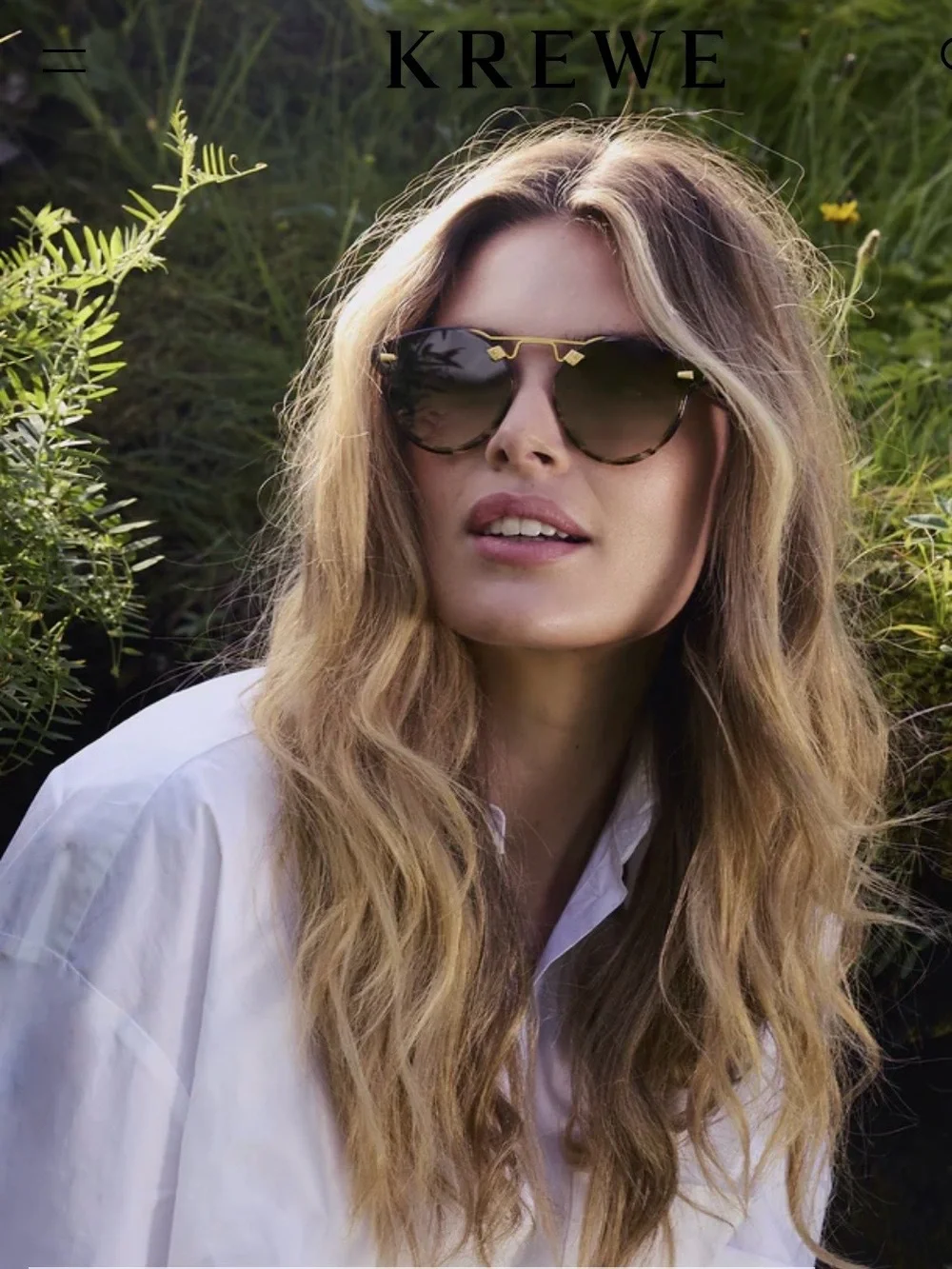 NWT Krewe Tortoiseshell Round Sunglasses with Gold Bridge